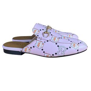 Gucci x Pikarar Kawaii Princetown Horsebit Loafer Pink Leather Slip-On Flat Shoe
